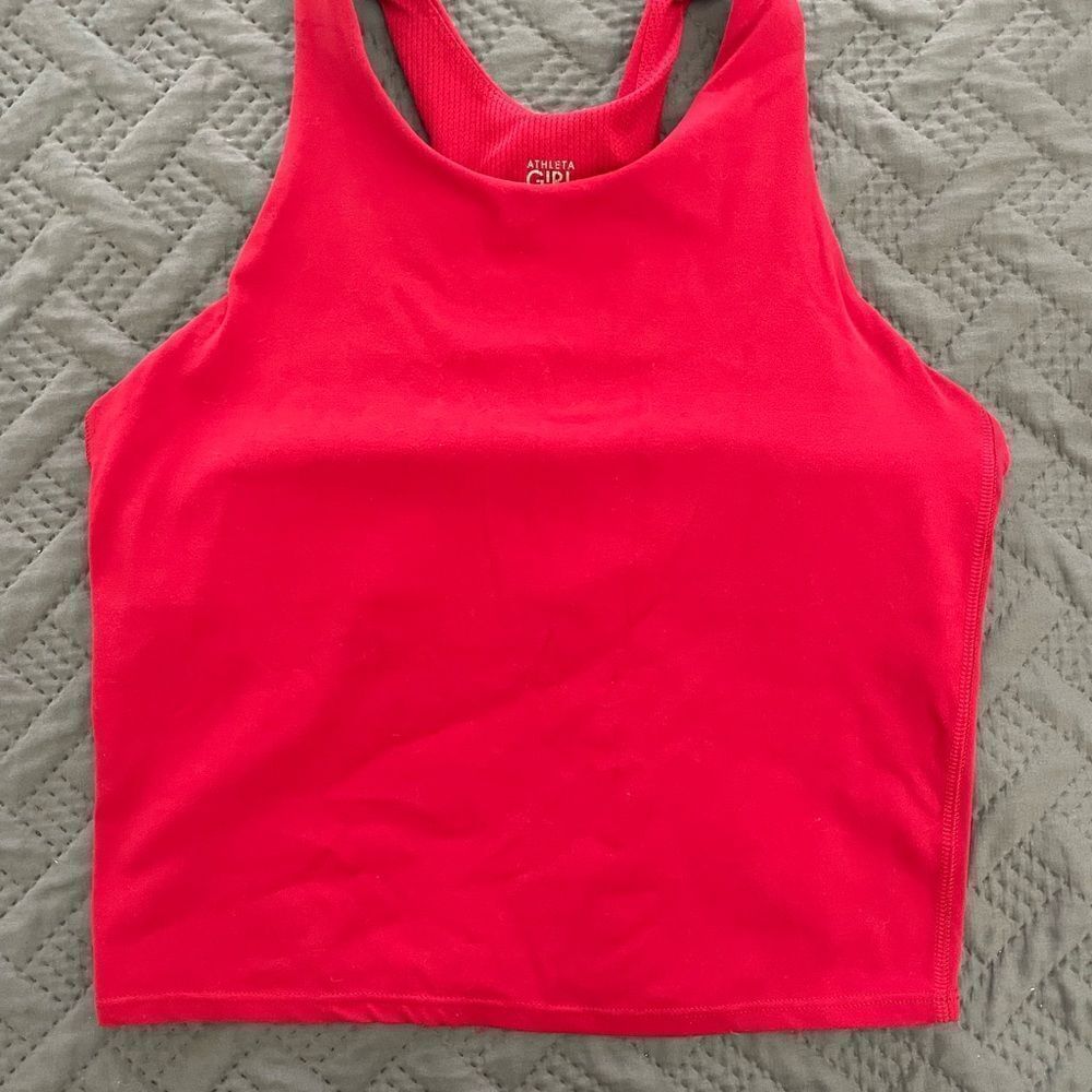 Red Athleta Matching Workout Set - Picture 2 of 13